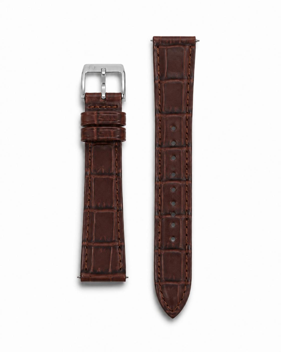 Ledger Leather Strap - Brown / Silver, Garber.dk, Victoria Garber