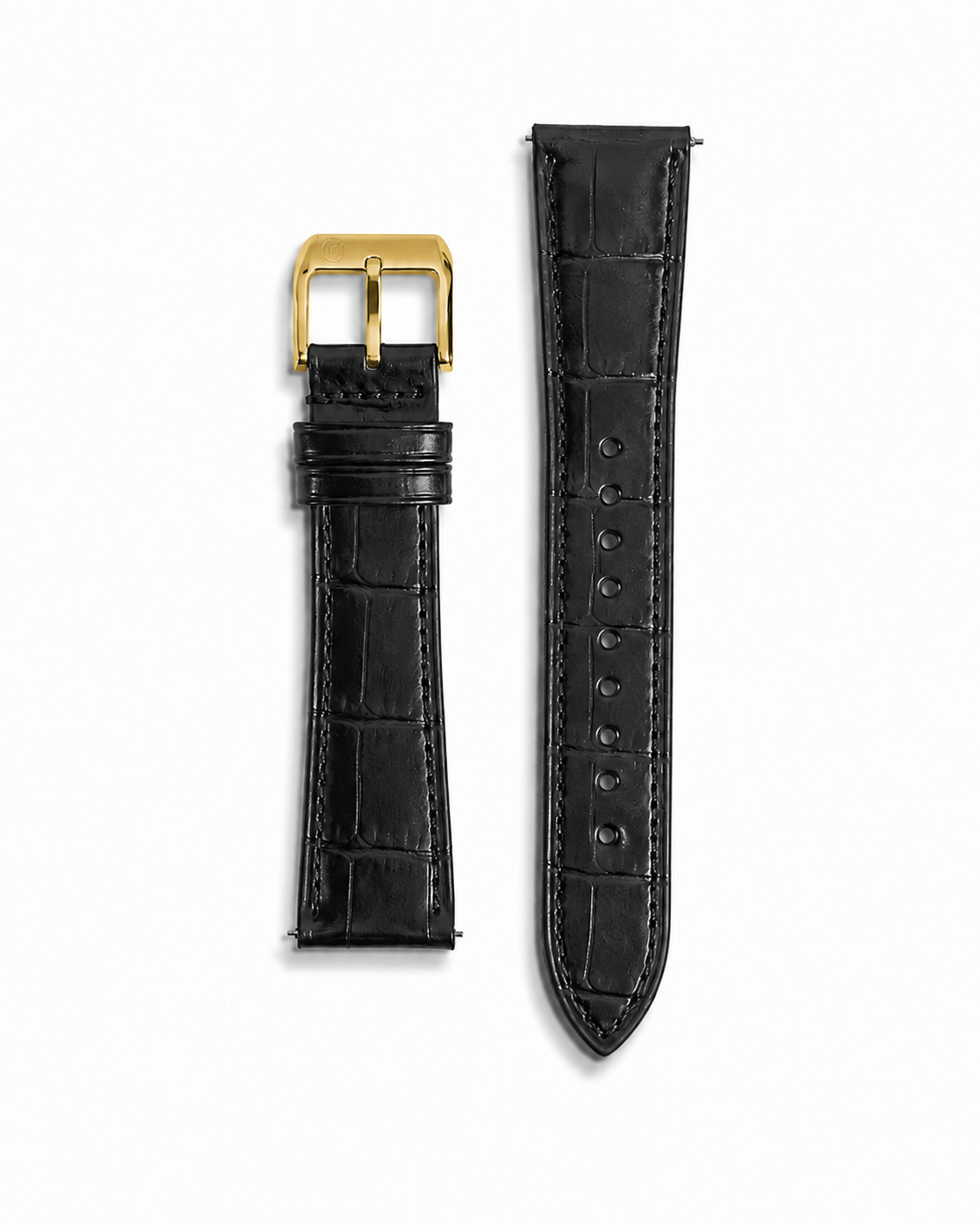 Ledger Leather Strap - Black / Gold, Garber.dk, Victoria Garber